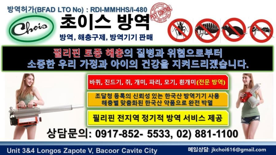 마닐라 기타 초이스방역
